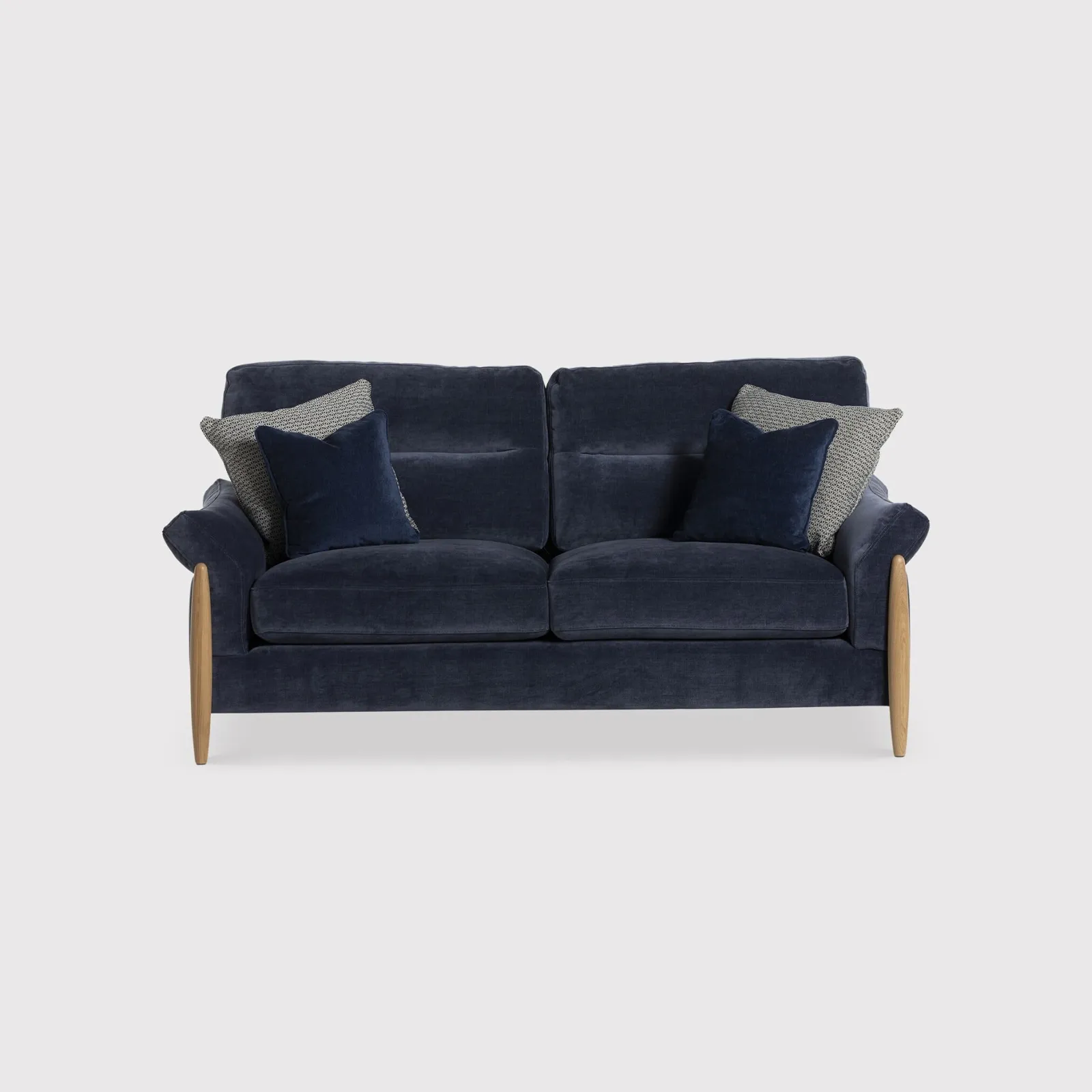 Ercol Clara Large Sofa, Blue Fabric | Barker & Stonehouse
