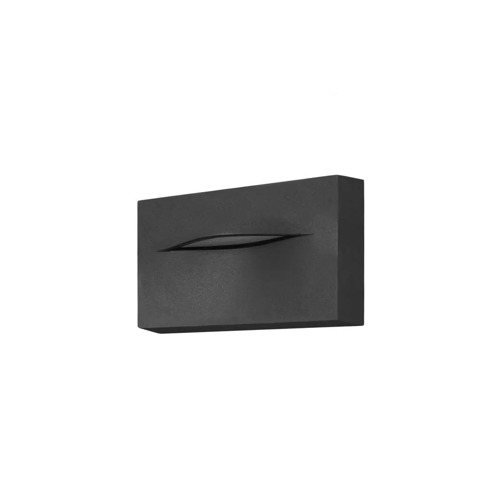 Netlighting Hide LED Outdoor Flush Wall Lamp Urban grey NeutralWhite 4000K IP65 in Black