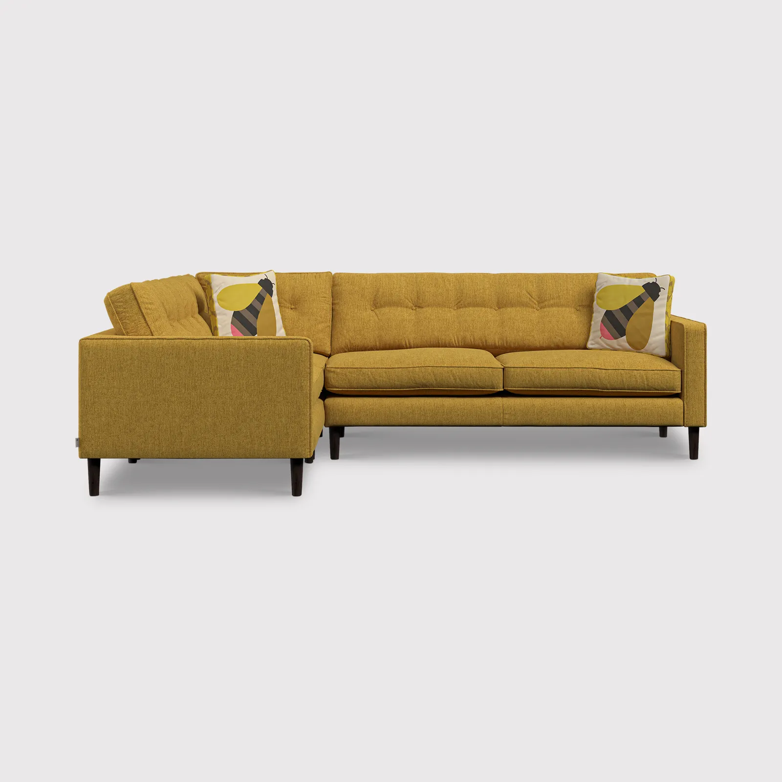 Orla Kiely Ebben Rhf Corner Sofa, Yellow Fabric | Barker & Stonehouse 1