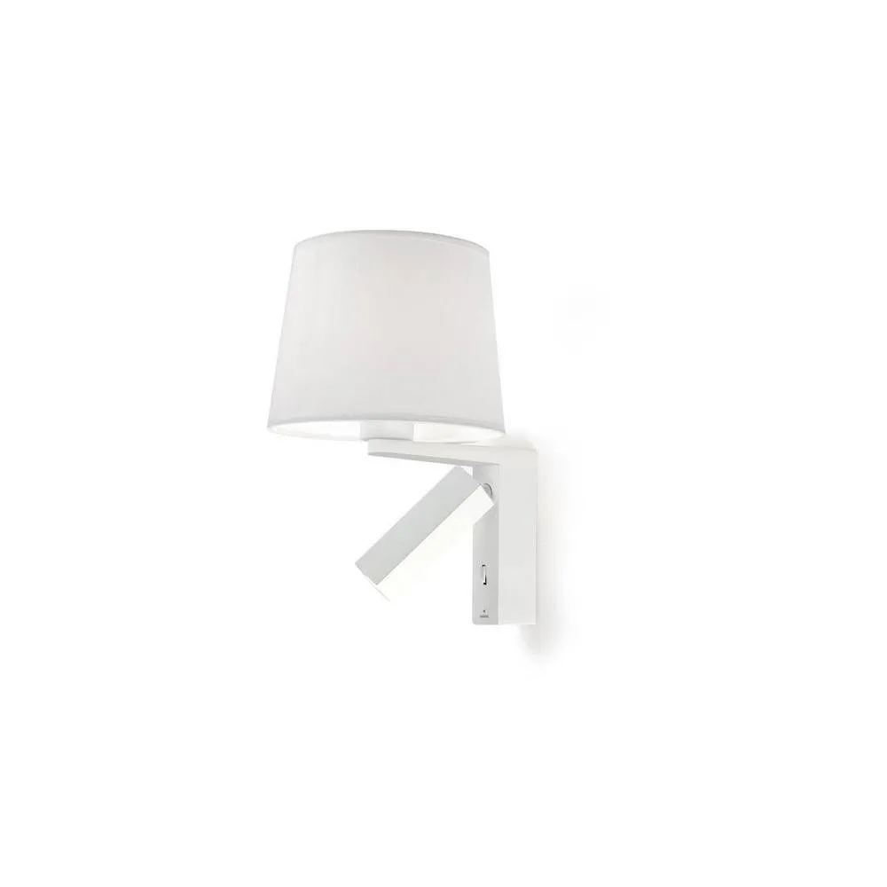 Netlighting 2 Light Indoor Wall Light White with Reading E27 Special Offer