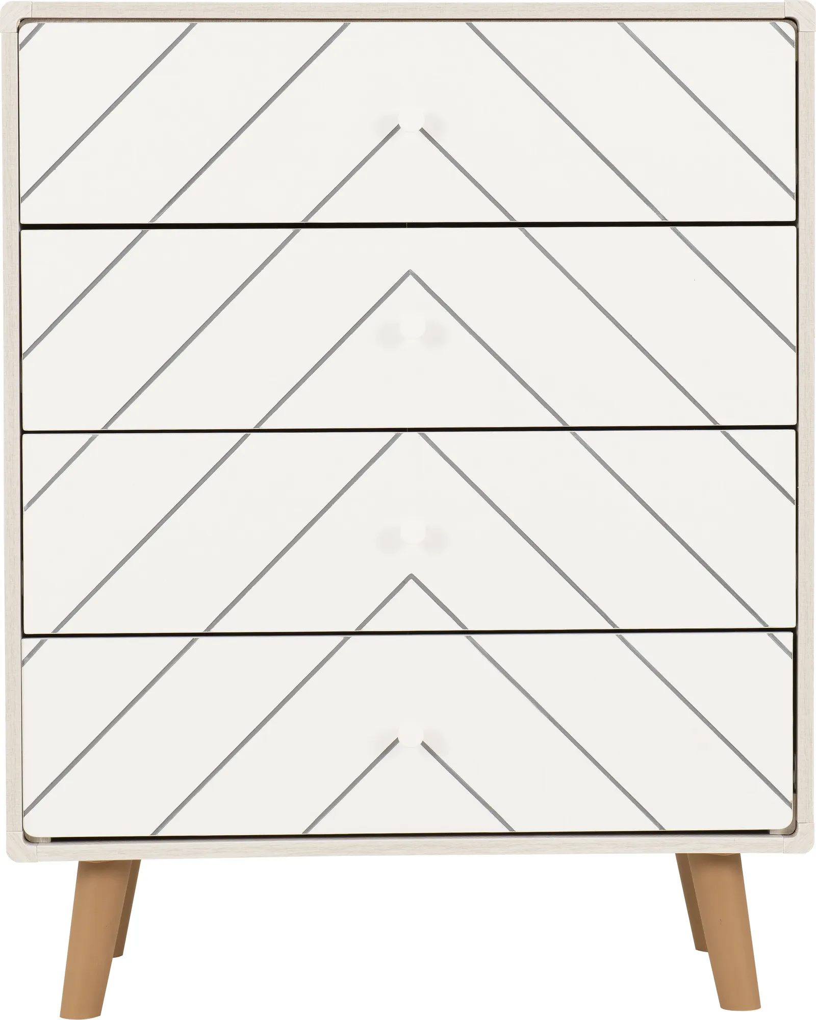 Seconique Dixie 4 Drawer Chest in White 4