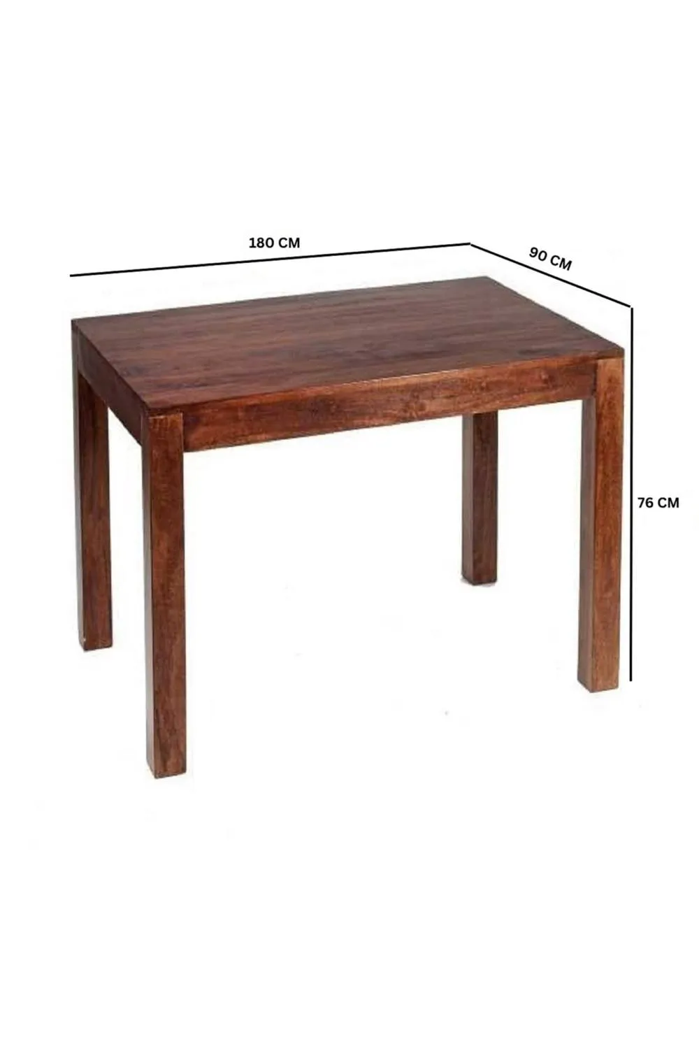 IH Design Southborough Dark Mango Large Dining Table 6ft 180cm seats 6 in Brown 3