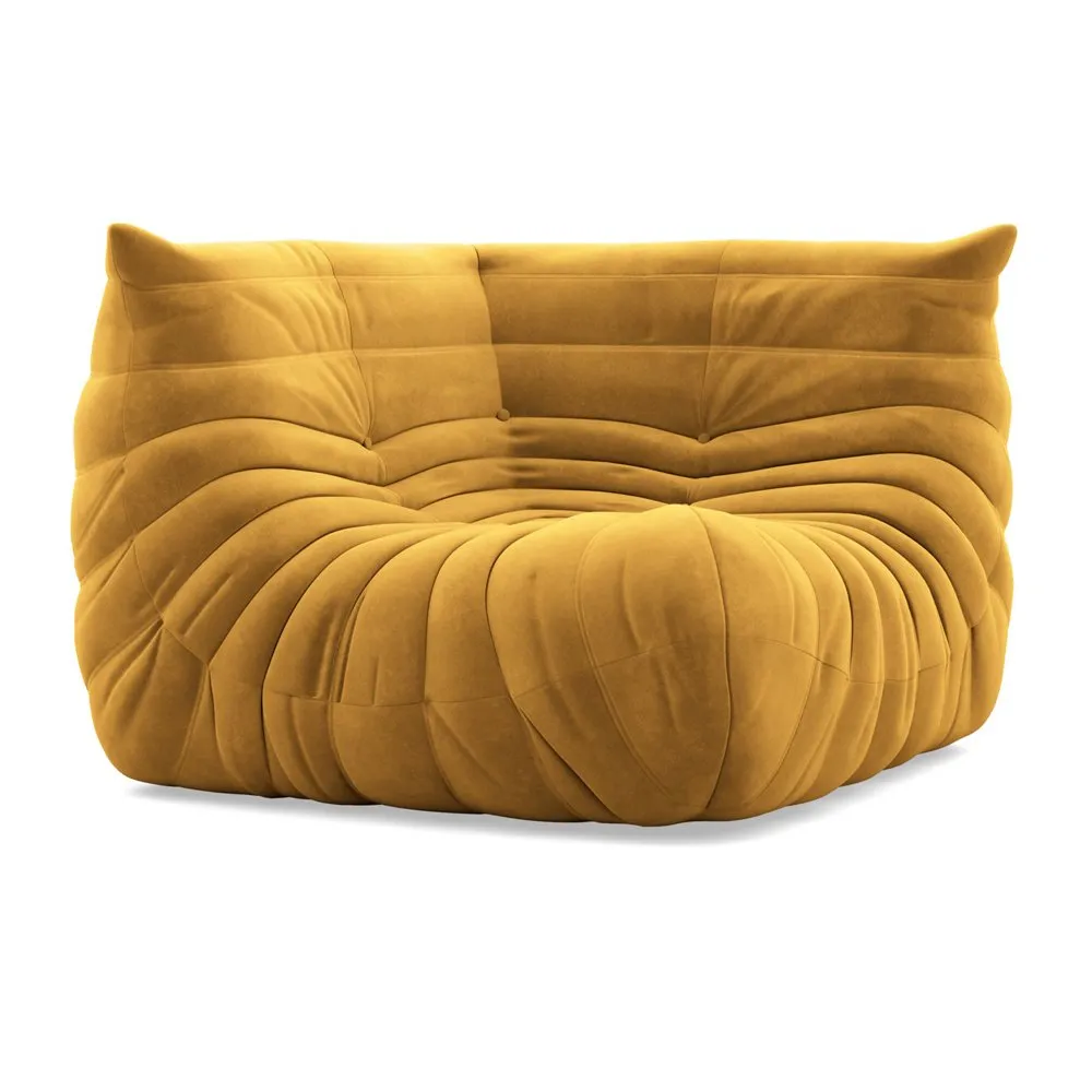 Ligne Roset Togo Corner Seat Alcantara Curry 1