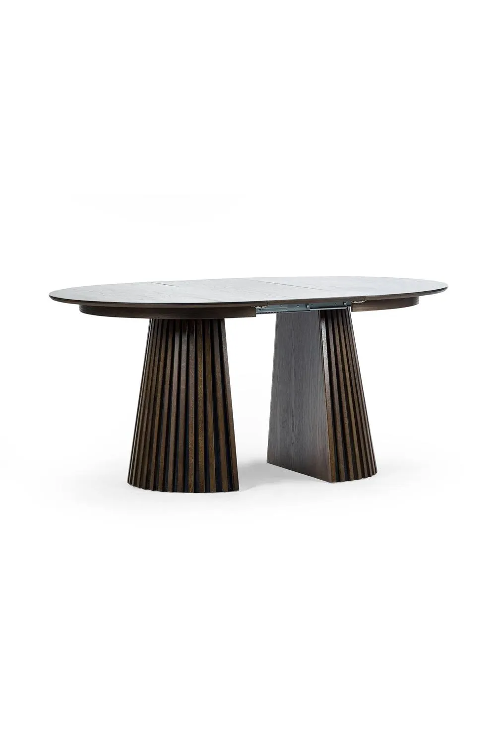 Julian Bowen Arya Round to Oval Extending 4-6 Seater Dining Table in Dark Brown 6