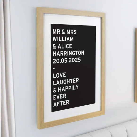 Personalised Typography Poster Frame 4