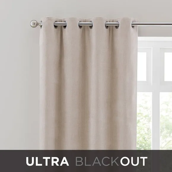 Chenille Ultra Blackout Eyelet Curtains 1