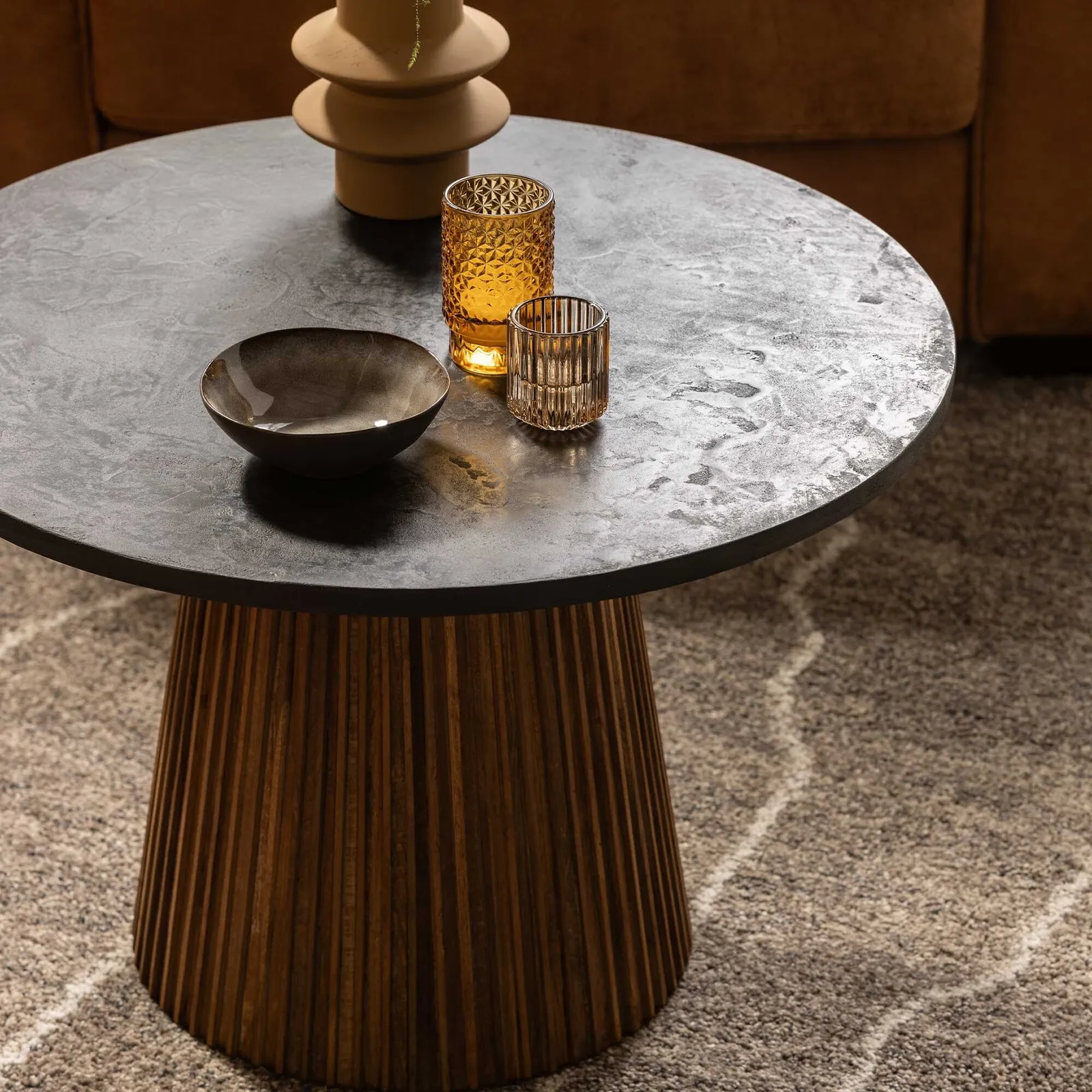 Trinidad Medium Round Coffee Table, Round, Teak Wood | Barker & Stonehouse 4