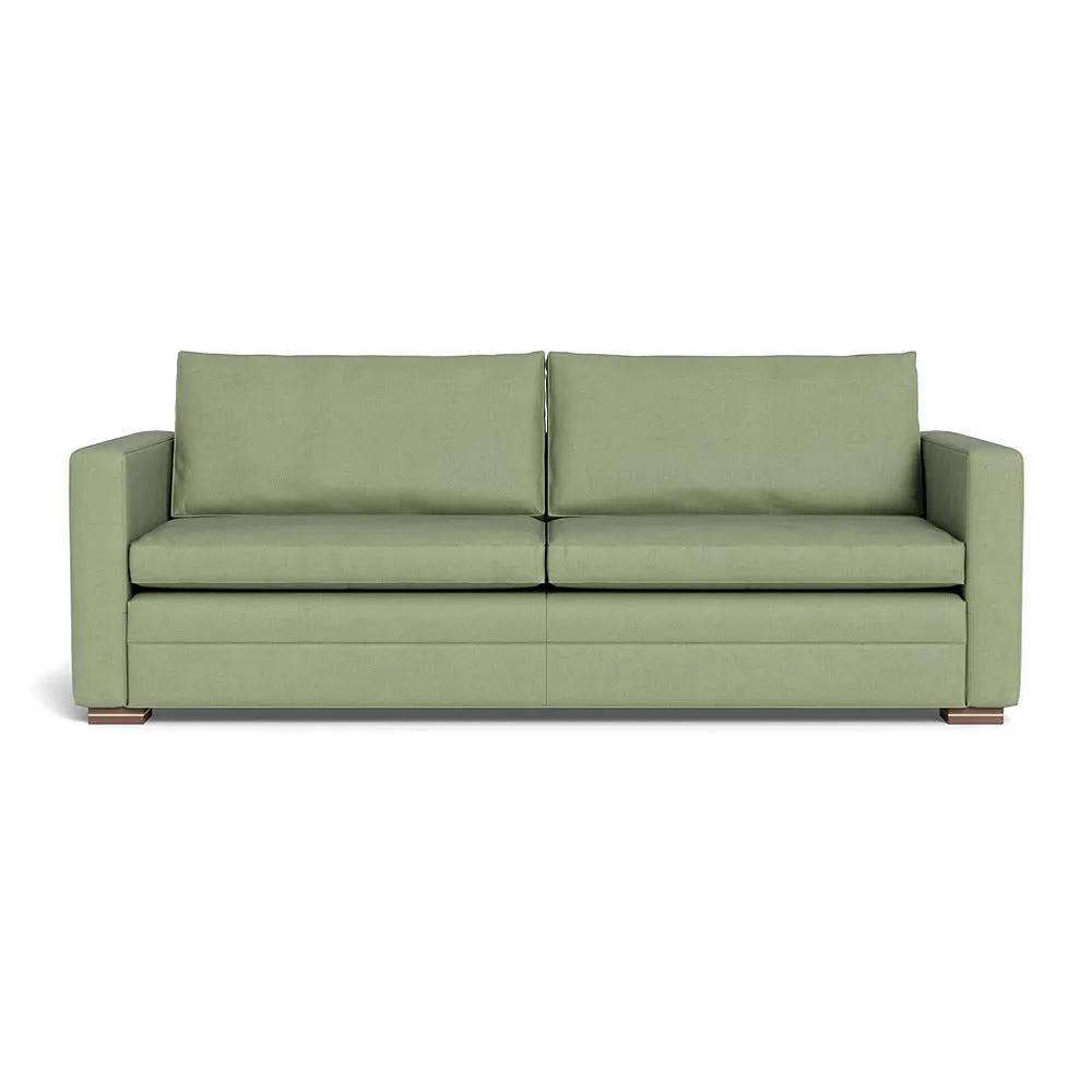 Heal's Palermo 4 Seater Sofa Siena Cotton Pistachio Brass and Walnut Feet 1