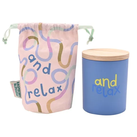 Raspberry Blossom And Relax Jar Candle 2