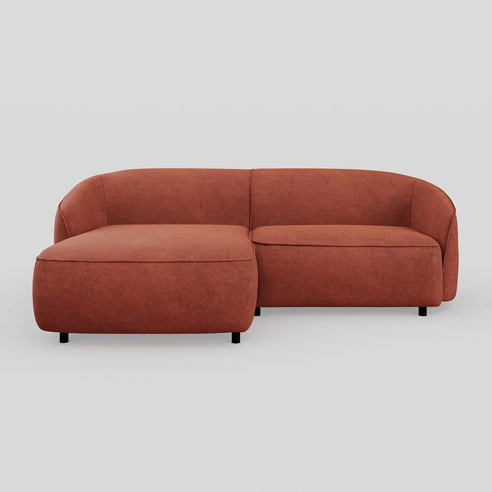 Heal's Aurelie Chaise Sofa LHF Smart Luxe Velvet Tawny 1