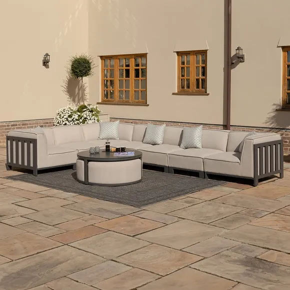 Maze Ibiza Large Corner Garden Sofa Set with Round Coffee Table 4