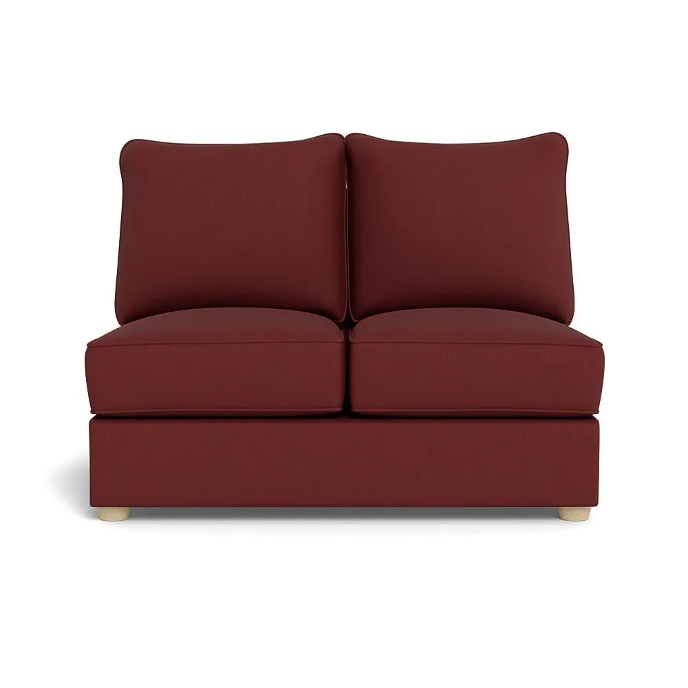 Heal's Tailor Double Armless Unit Capelo Linen-Cotton Etruscan Red Natural Feet