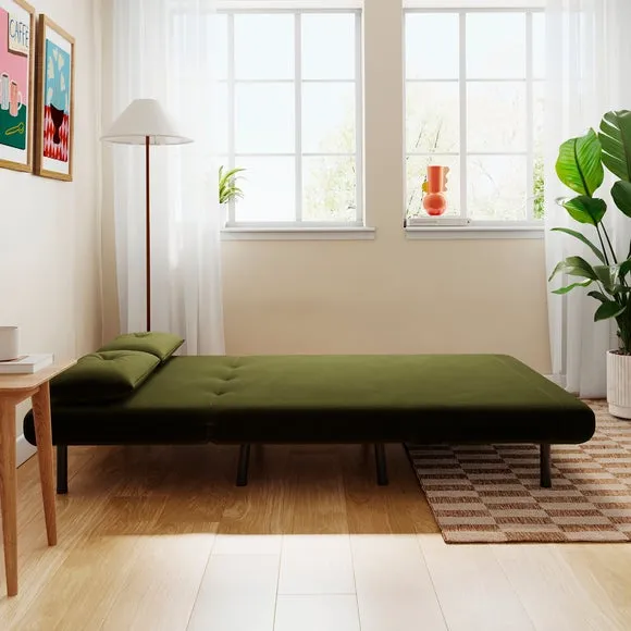 Phoebe Velvet Small Double 2 Seater Sofa Bed 3