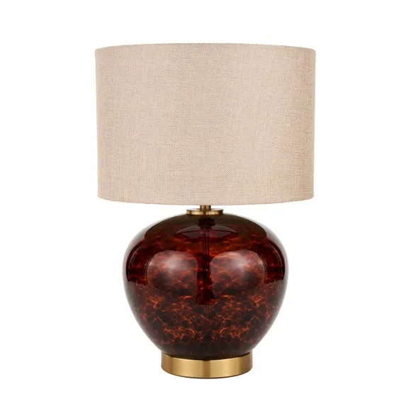 Lucien Tortoiseshell Glass Table Lamp 4