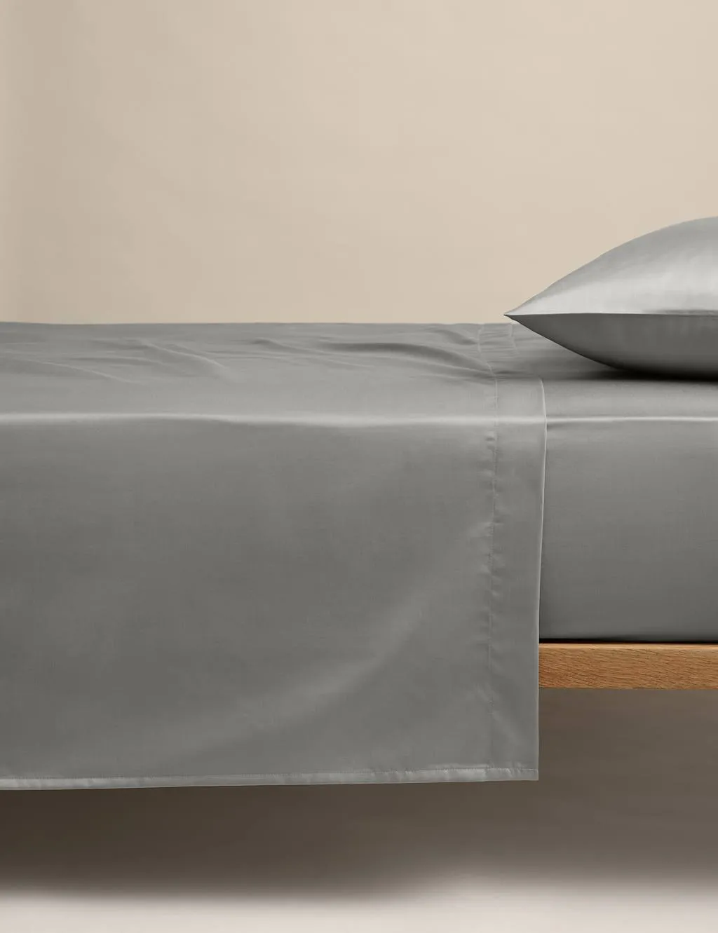 M&S Egyptian Cotton 400 Thread Count Silky Flat Sheet Marble