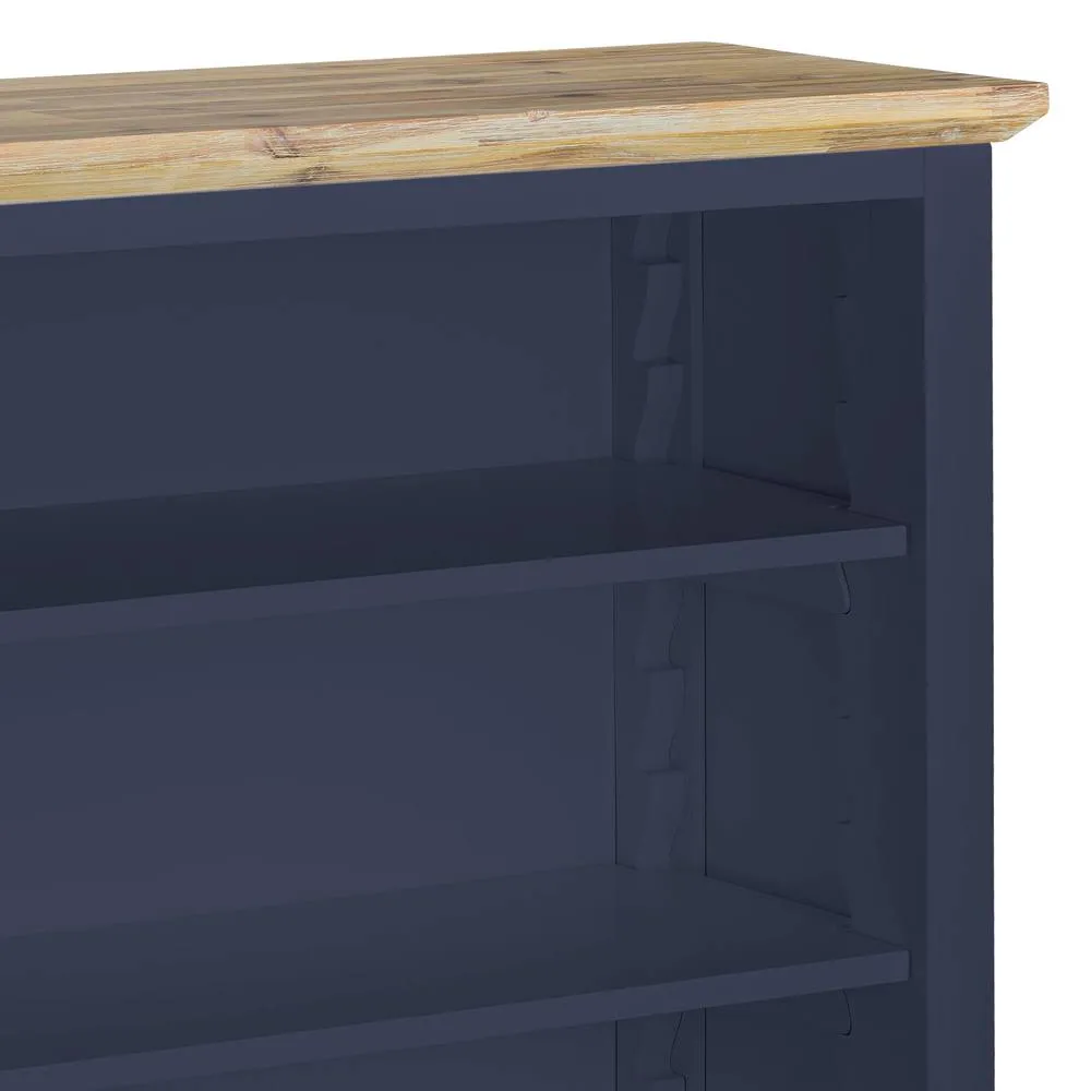 Statement Furniture Florence Bookcase with Adjustable Shelves, Fully Assembled Bookshelf in Navy 5