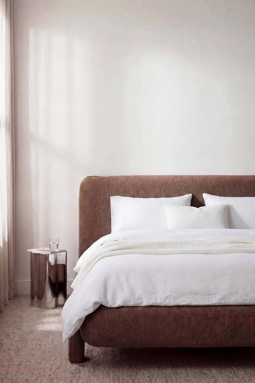 Bedable 100% Cotton Percale Bedding Bundle - Duvet Cover Set + Fitted Sheet + Duvet + 2 Pillows in White