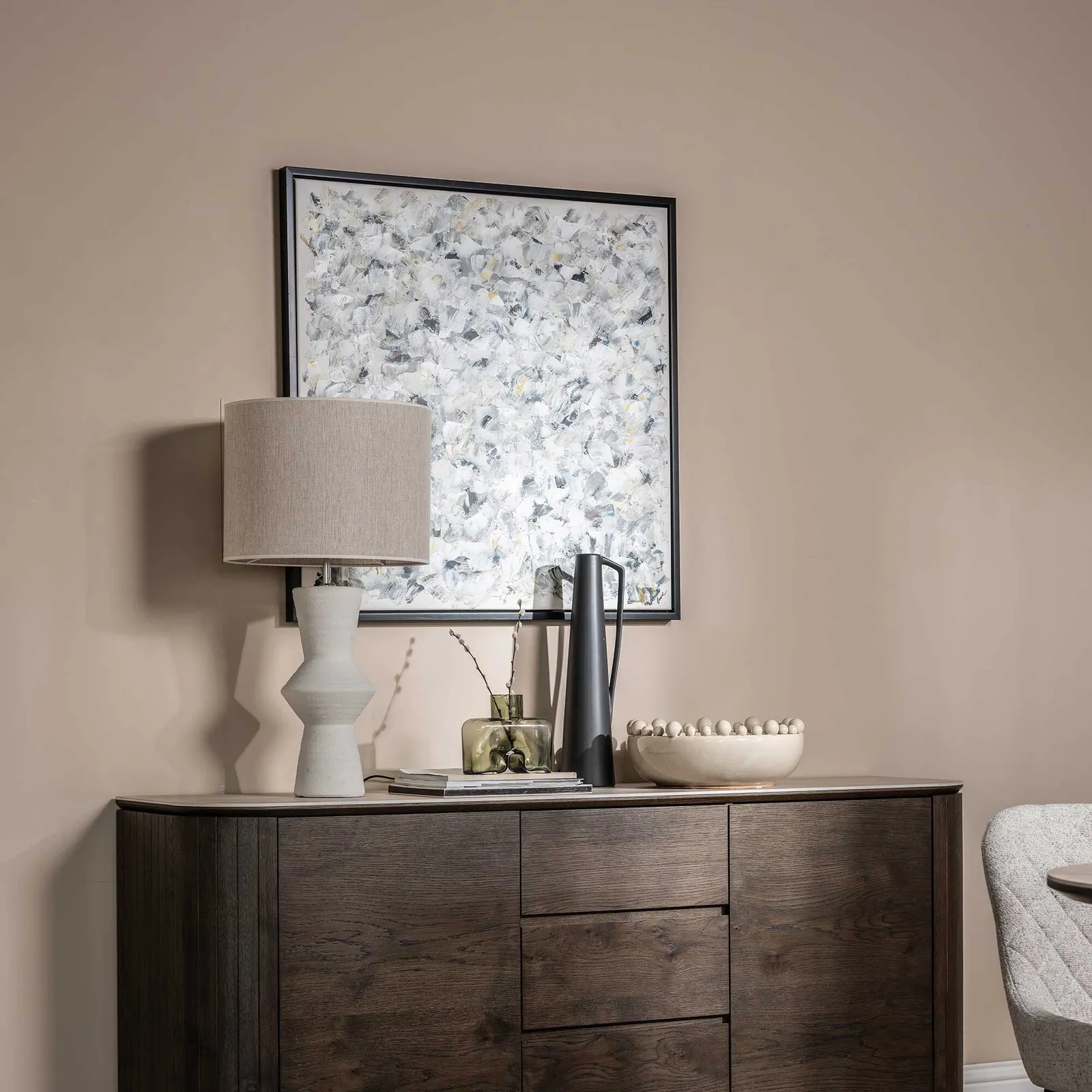 Ceramic Shaped Table Lamp, White | Barker & Stonehouse 2