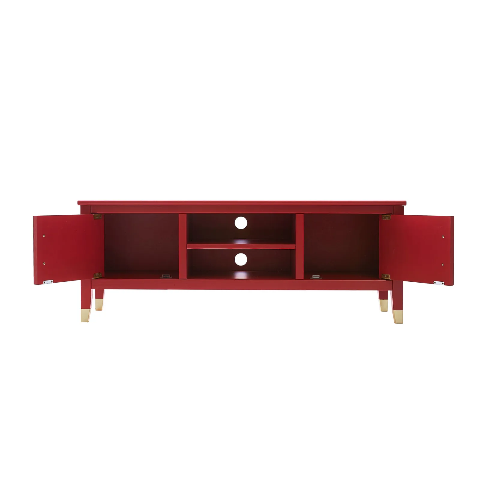 Cabinet Bits Palazzi 2 Door TV Unit H45 W120 D35cm in Red 3