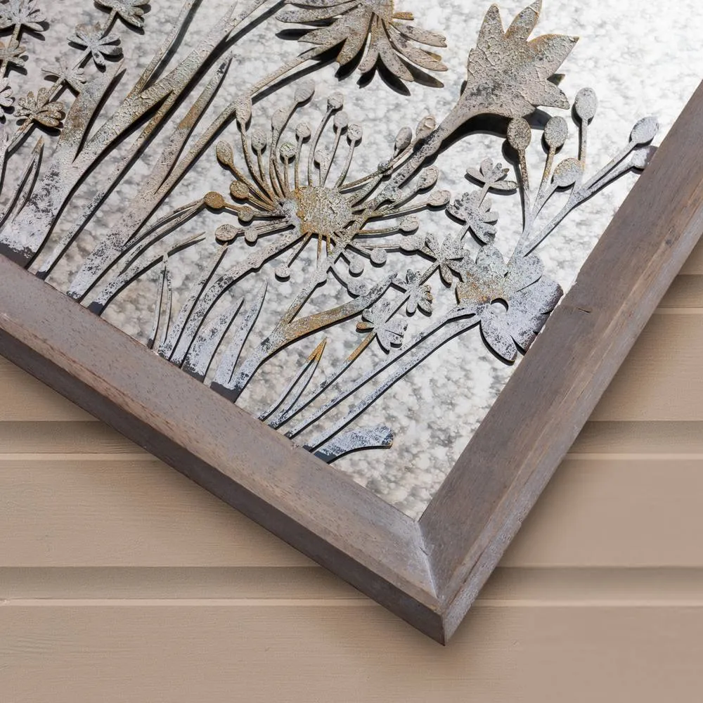 Voyage Maison Fleur Et Faune Square Antique Mirror in Mid Grey 6