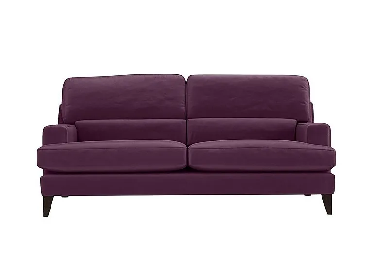 Romilly 3 Seater Fabric Foam Fill Sofa - Frosted Grape