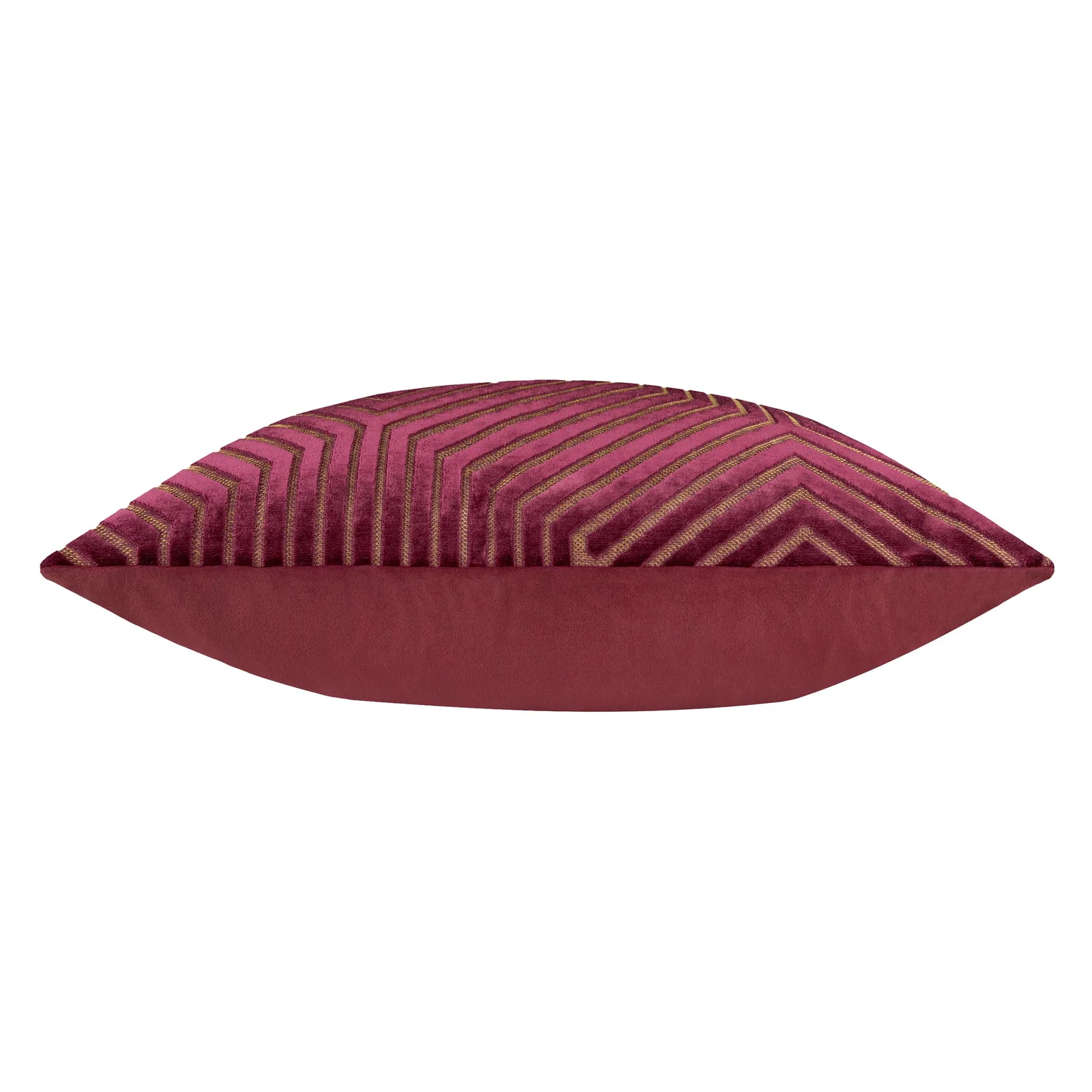 Paoletti Evoke Cut Velvet Cushion in Burgundy 4