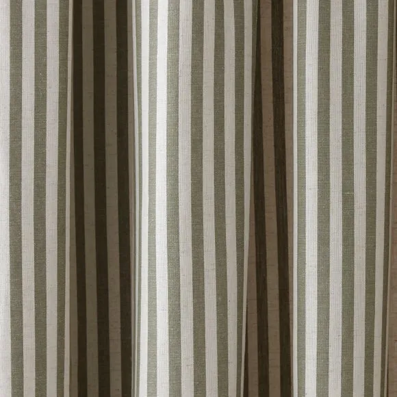 Linford Stripe Unlined Slot Top Curtains 3