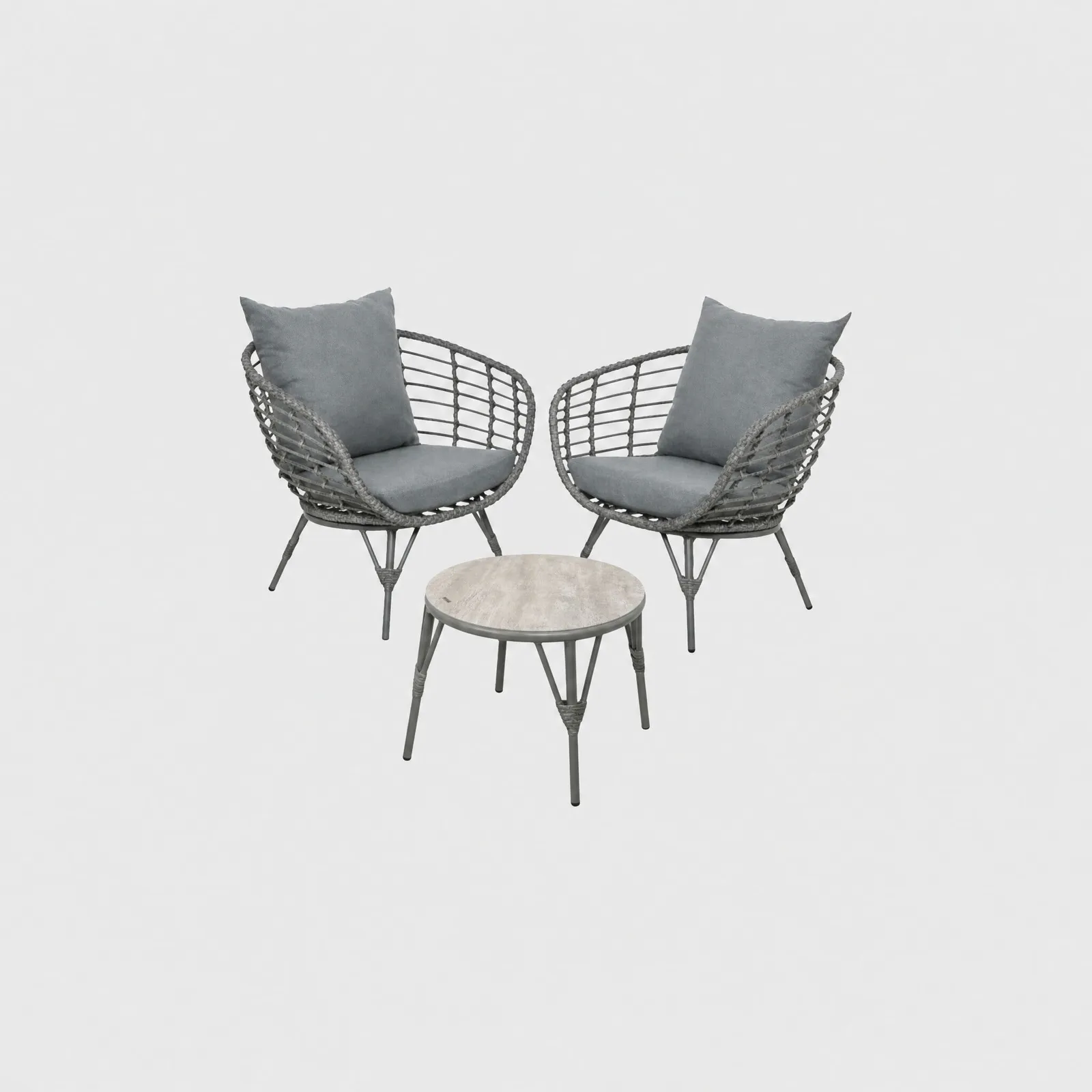 Toulon Bistro Set, Rattan, Grey | Barker & Stonehouse 6