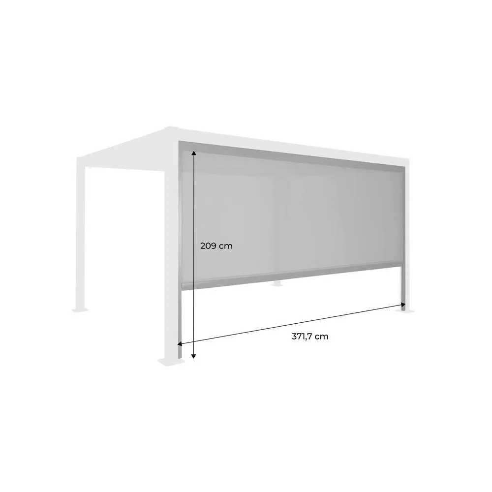 sweeek Blind aluminium 4m for Palace pergola in Dark Grey 5