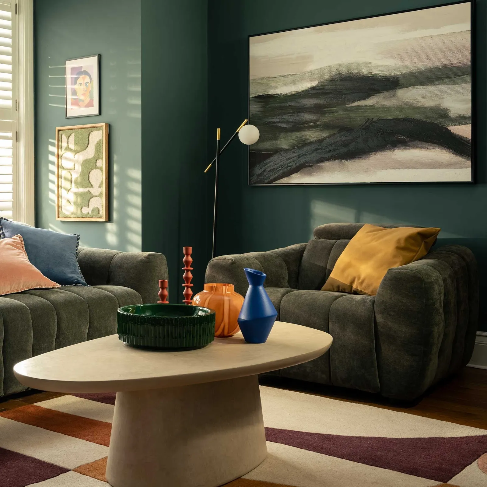Montgomery Power Recliner Chair & Headrest, Green Fabric | Barker & Stonehouse 2