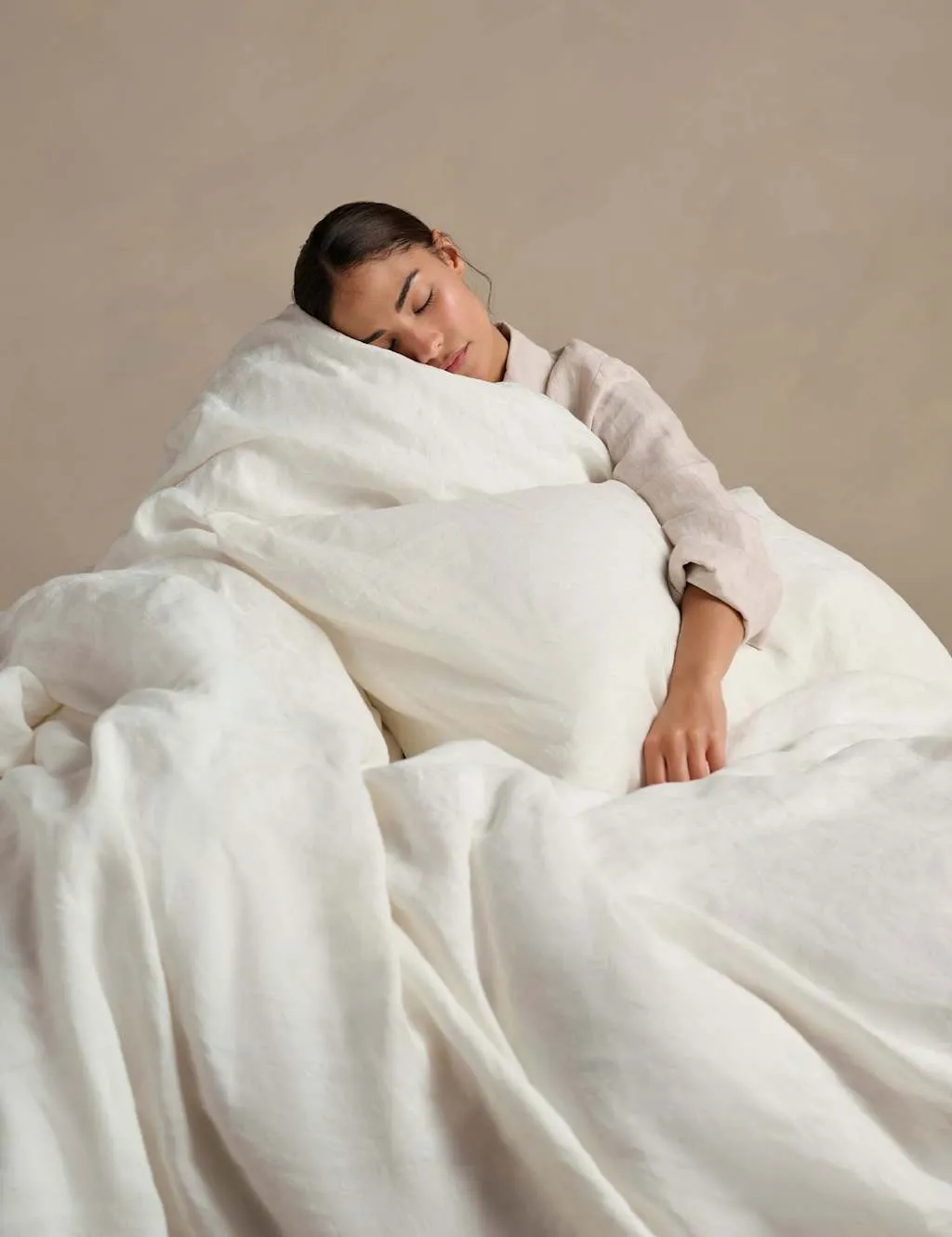 Bedfolk Pure Linen Washed Duvet Cover Soft White