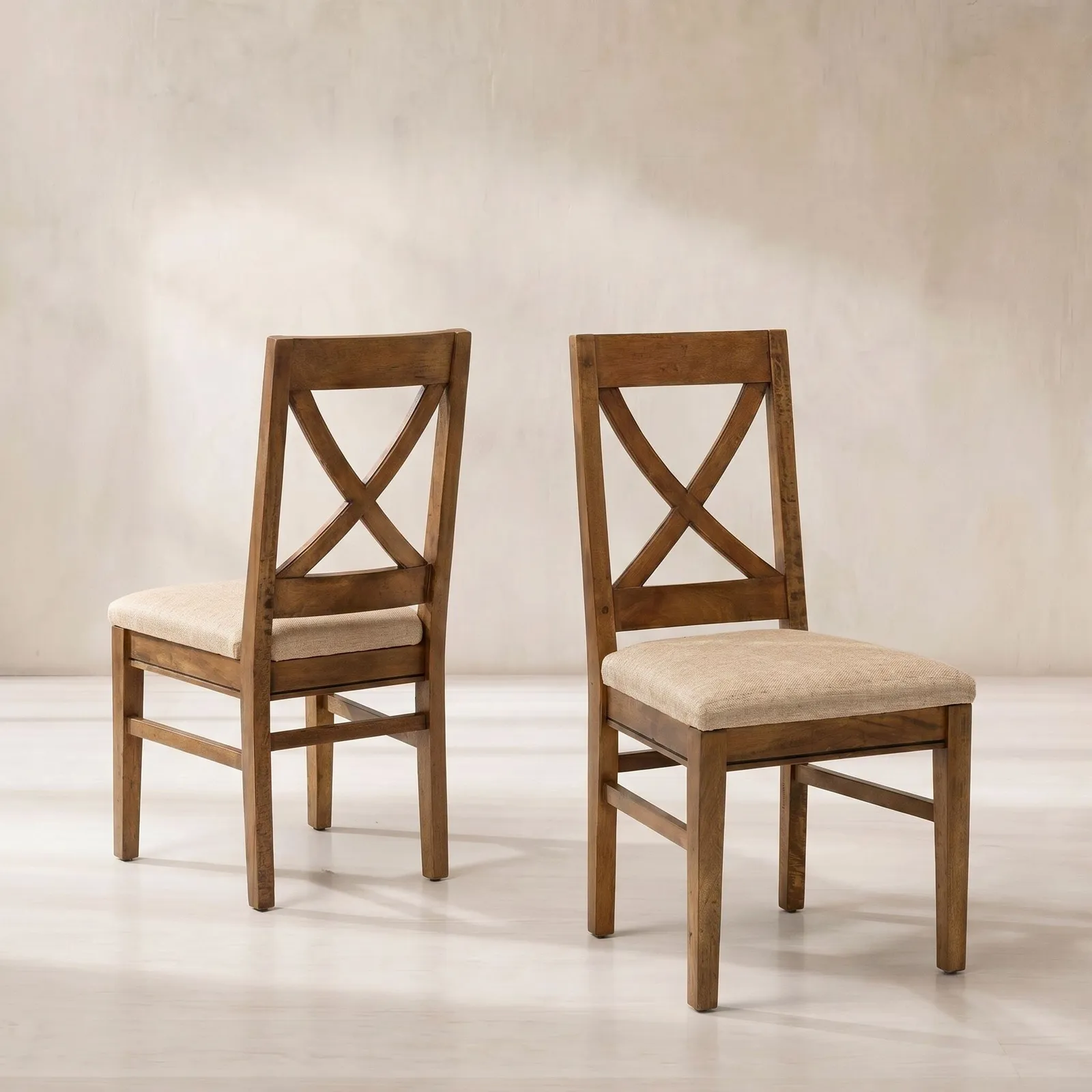 New Frontier Dining Chair, Brown Fabric | Barker & Stonehouse