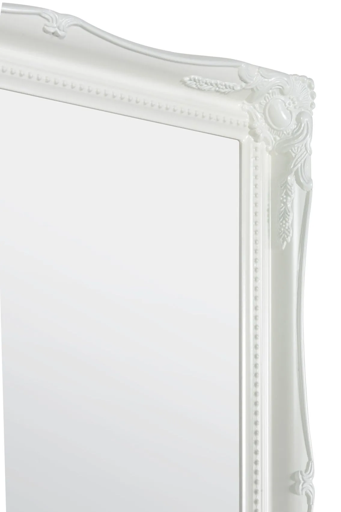 MirrorOutlet Fraser White Small Beaded Mirror 61cm x 51cm 5
