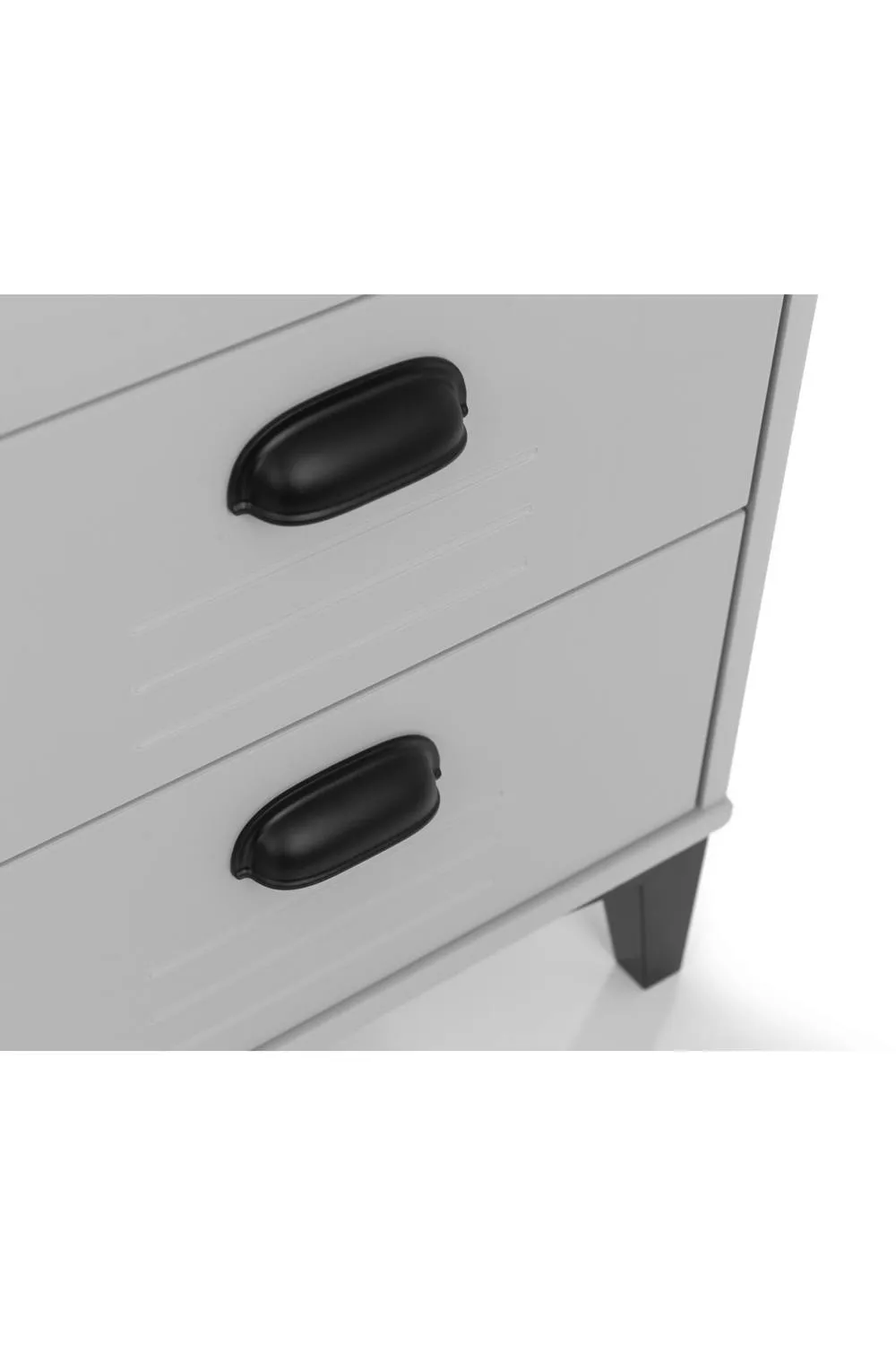 Julian Bowen Lakers Locker Style 4 Drawer Chest in Grey 4