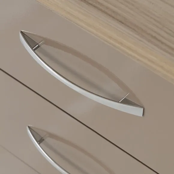 Return - Nevada 3 Drawer Bedside Table, Oyster 5
