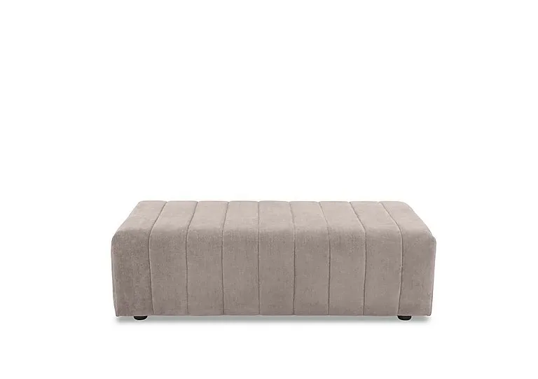 Retreat Designer Fabric Footstool - Aston Latte