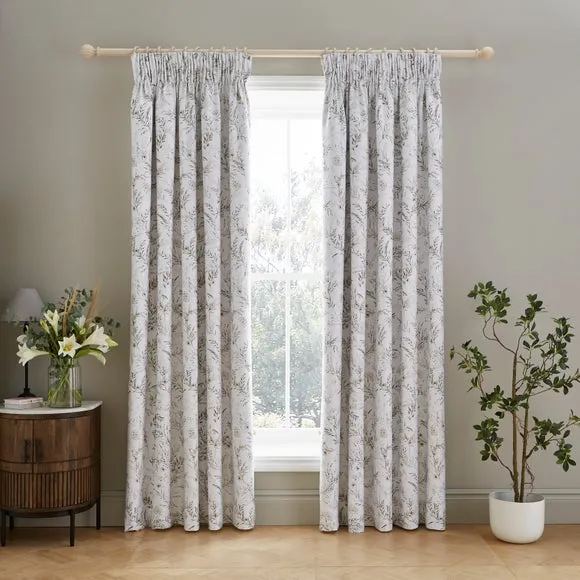 Dorma Hemmingford 100% Cotton Blackout Pencil Pleat Curtains 2