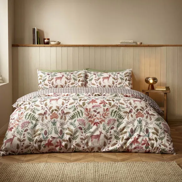 Catherine Lansfield Woodland Stag Duvet Cover & Pillowcase Set 1