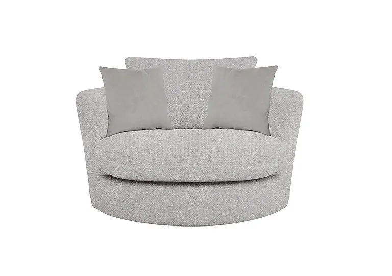 Pandora Large Swivel Chair - Plain Silver - Sofas and Armchairs - In Time for Christmas