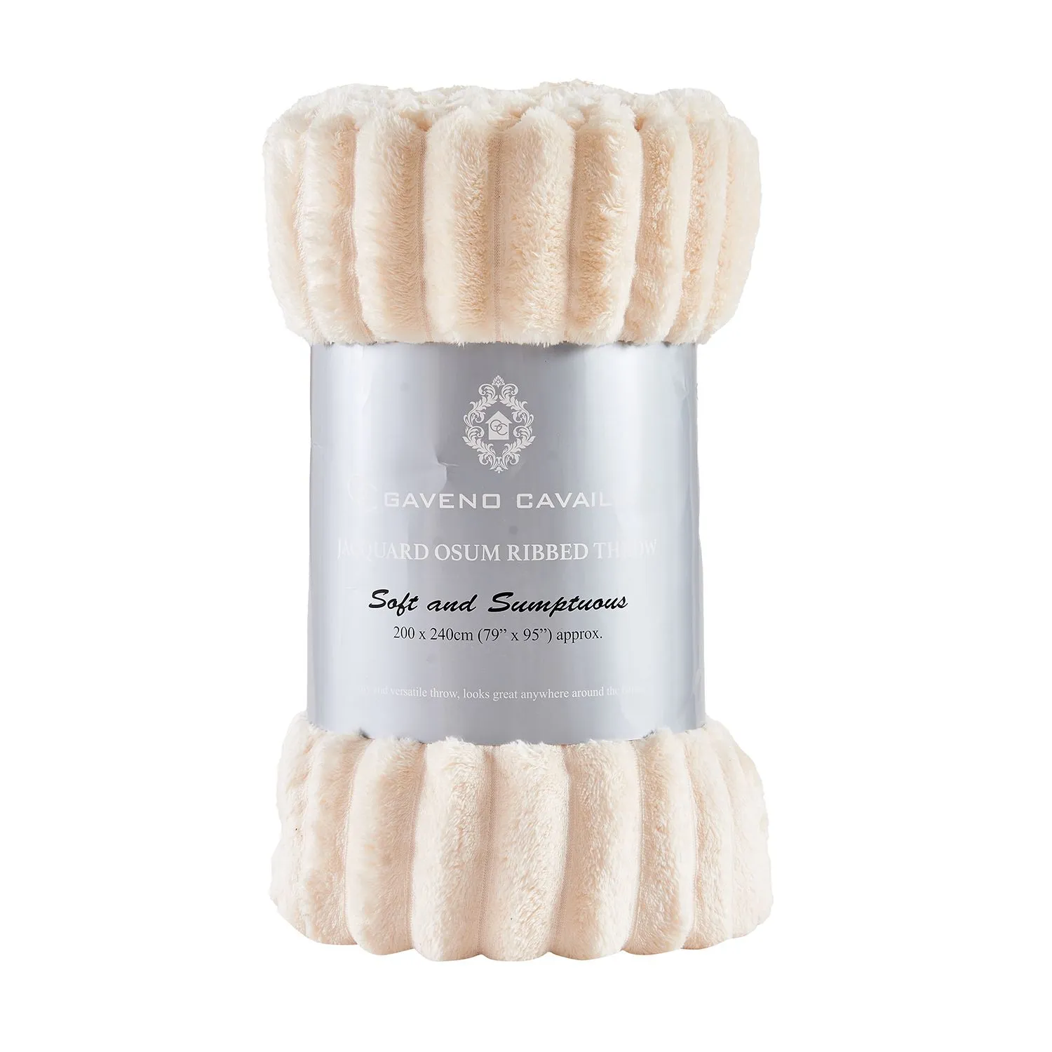 GAVENO CAVAILIA Osum Ribbed Throw in Cream