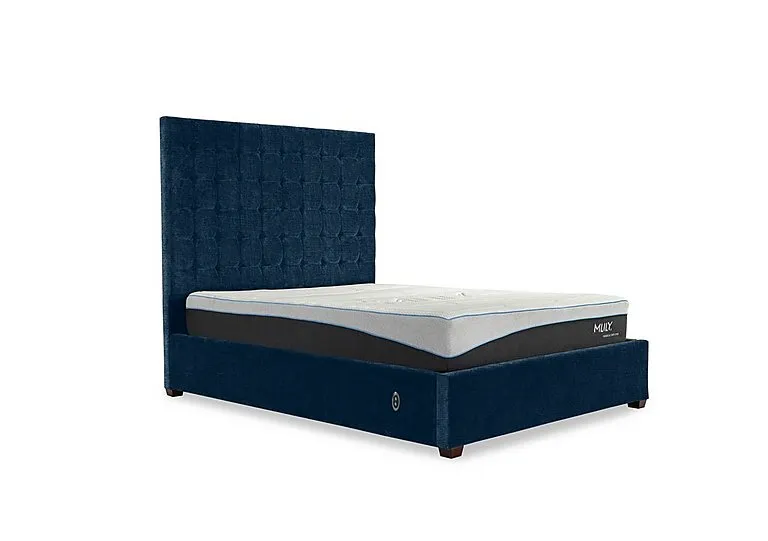 Carrie 160cm Headboard Electric Ottoman Bed Frame - Double - Kashmir Midnight