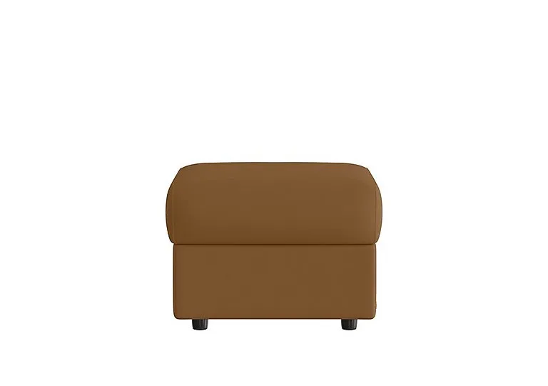 Vito Leather Storage Footstool - Botero Cuoio