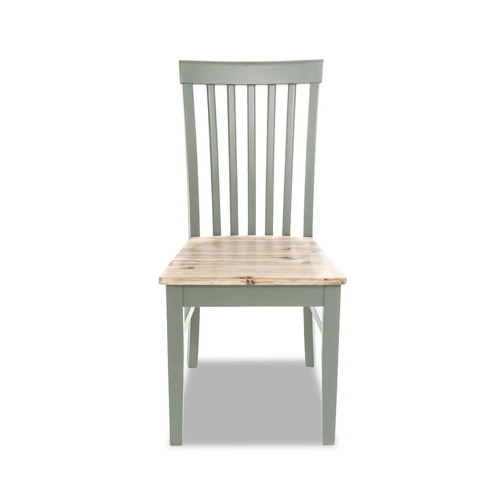 Statement Furniture Florence Highback Wooden Seat Chair in Light Green 4