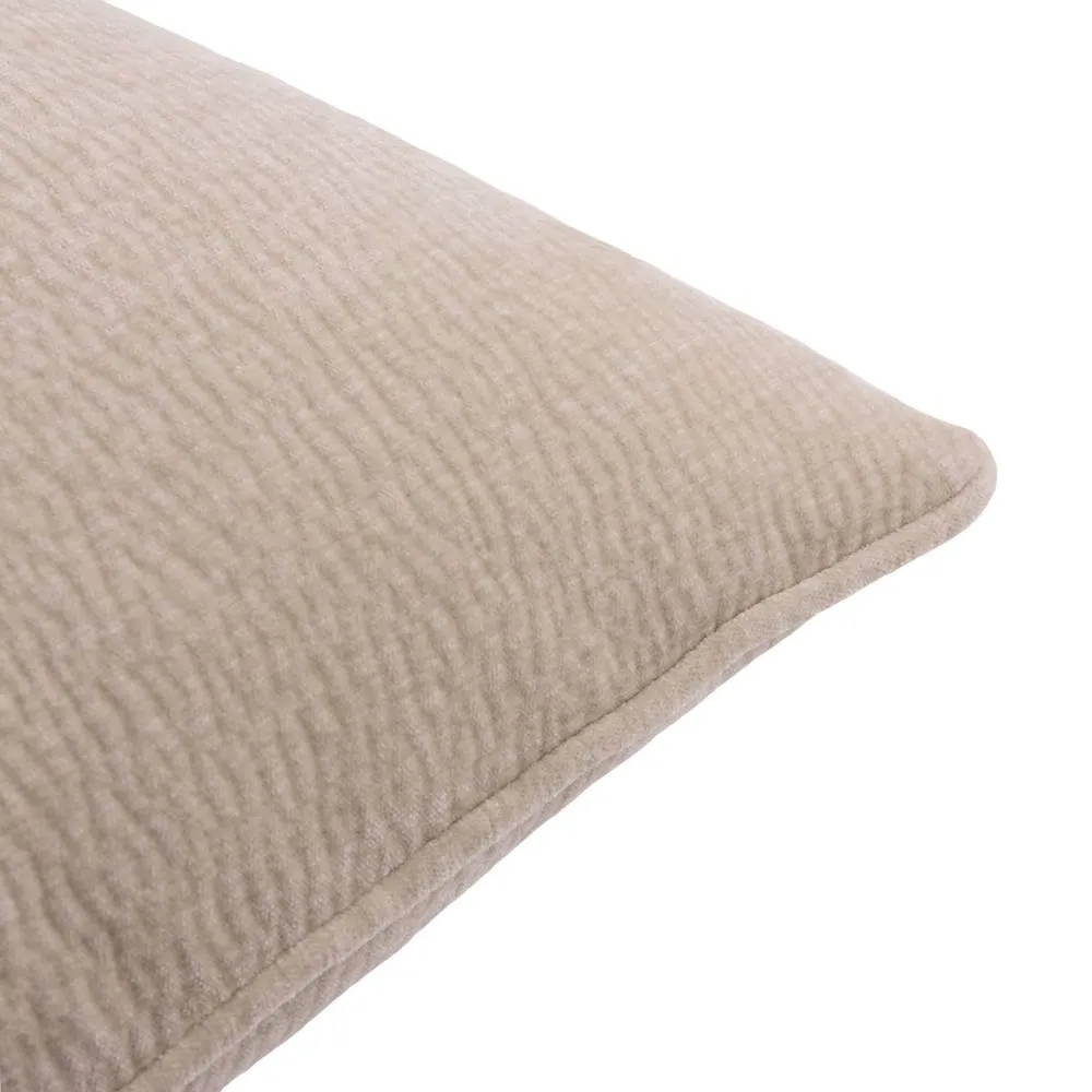 Yard Heath Washed Velvet Textured Cushion Linen 50 X 50Cm, Cream 3