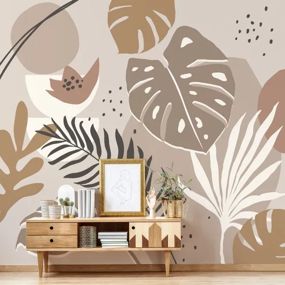 Tropical Abstract Wall Mural 1