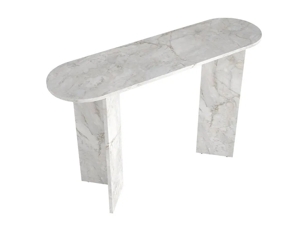 Vente-unique Console - White Marble Effect - TOPANIA 6
