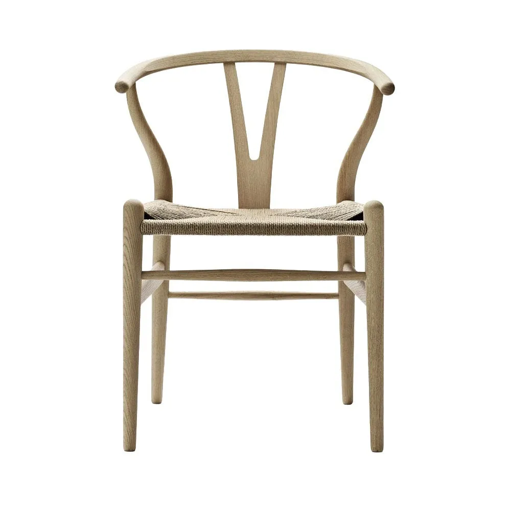 Heal's Wishbone Chair CH24 Soaped Oak Natural Paper Cord Seat 2