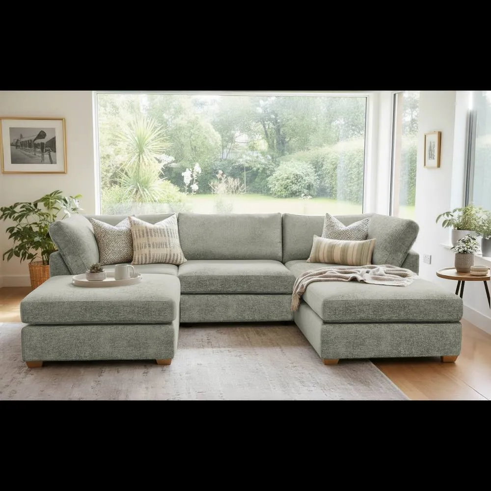 The Great Sofa Company Hyde U Shape Corner Sofa in Grey 1