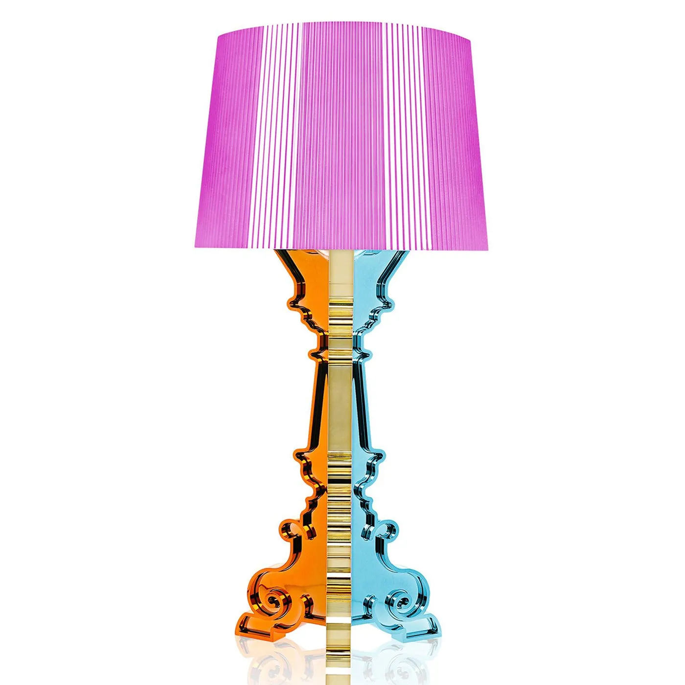 Kartell Bourgie Table Lamp Metallic Multi With Fuchsia 1