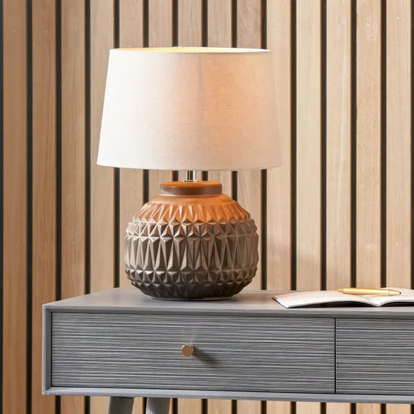 Anneli Aztec Texture Ceramic Table Lamp 1